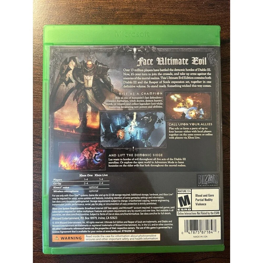 Diablo III: Ultimate Evil Edition - Xbox One Video Games